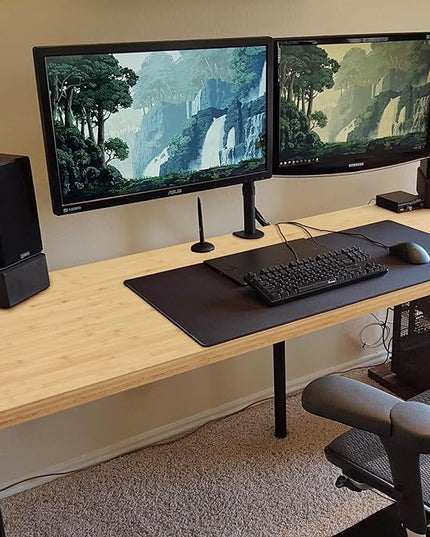VEVOR Bamboo Table Top, 70.9" x 29" x 1.5", 330 lbs Load Capacity, Universal Solid One-Piece Bamboo Desktop for Height Adjustable Electric Standing Desk Frame, Rectangular Countertop for Home & Office - LeafyLoom