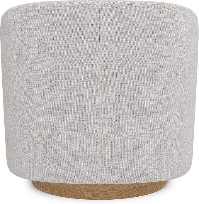 Sunny Heart Swivel Accent Chair, Fabric Swivel Barrel Chair, Swivel Club Chair with Wood Base, Modern Upholstered Armchair, Cozy Chairs for Living Room, Bedroom, Reading - LeafyLoom