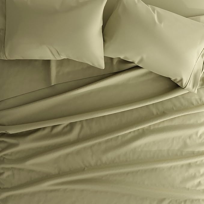 Linen Market Bed Sheets for Queen Size Bed (Sage) - Sleep Better Than Ever with These Soft and Cooling Queen Sheets - Deep Pocket Fits 16" Thick Beds - 4 Piece Queen Sheet Set - LeafyLoom