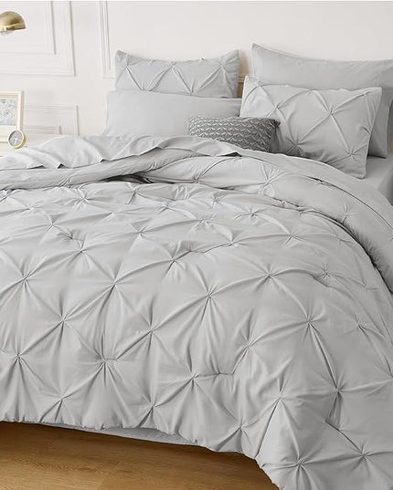Bedsure Full Size Comforter Sets - Bedding Sets Full 7 Pieces, Bed in a Bag Green Bed Sets with Comforter, Sheets, Pillowcases & Shams, Adult & Kids Bedding - LeafyLoom