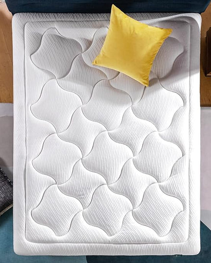 ZINUS 10 Inch Cloud Memory Foam Mattress, Queen, Fiberglass Free, Pressure Relieving, Mattress in A Box, CertiPUR-US Certified, White - LeafyLoom