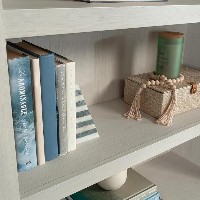 Sauder Miscellaneous Storage 5-Shelf Display Bookcase, Glacier Oak Finish - LeafyLoom