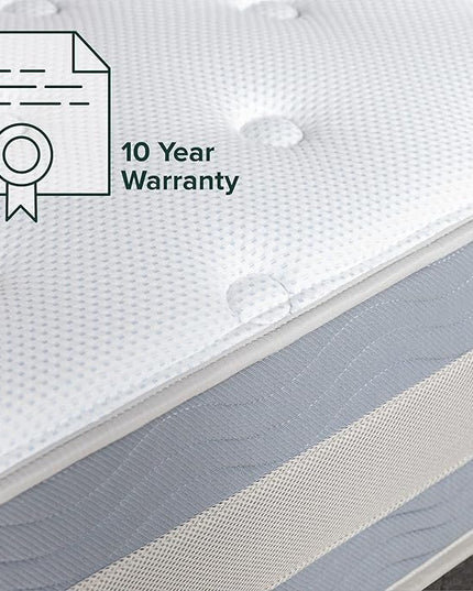 ZINUS 12 Inch Green Tea Cooling Gel Memory Foam Hybrid Mattress, Queen, Pocket Innersprings for Motion Isolation, Mattress in A Box - LeafyLoom