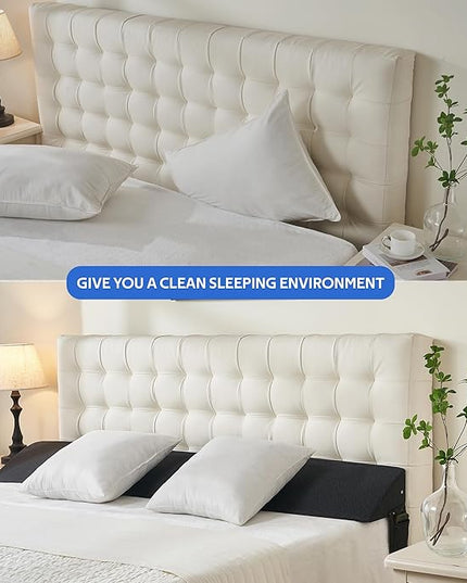 King (76”x10”x6”) Bed Wedge Pillow Gap Filler Pillow Wedge for Headboard Gap Mattress Wall Wedge Gap Filler for Close Gap (0-8") between Your Headboard or Bed Crack Pillow (Gray) - LeafyLoom