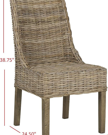 Safavieh Home Collection Suncoast Brown Dining Chair - LeafyLoom