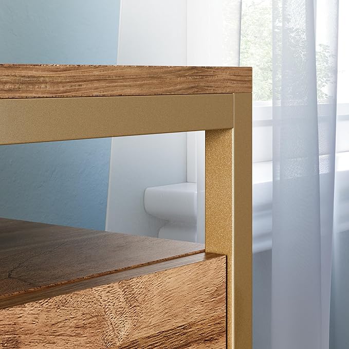 Sauder International Lux Lateral File, L: 30.32" x W: 16.54" x H: 29.72", Sindoori Mango Finish - LeafyLoom