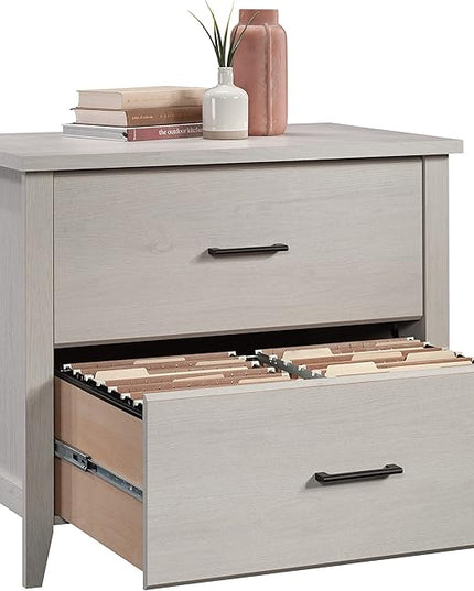 Sauder Summit Station 2-Drawer Lateral File Cabinet, L: 33.86" x W: 20.87" x H: 29.02", Glacier Oak - LeafyLoom