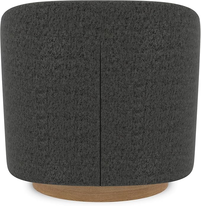 Sunny Heart Swivel Accent Chair, Velvet Swivel Barrel Chair, Swivel Club Chair with Wood Base, Modern Upholstered Armchair, Cozy Chairs for Living Room, Bedroom, Reading - LeafyLoom