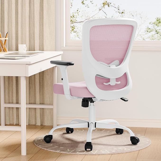Office Chair, Ergonomic Desk Chair with Adjustable High Back, Breathable Mesh Computer Chair with Adjustable Armrests, Rolling Swivel Comfy Task Chairs, Executive Chair for Home Office - LeafyLoom