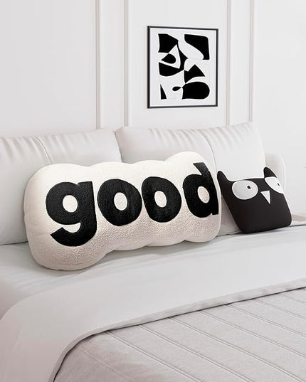 Johnear Headboard Pillow White Plush Reading Pillow Back Support Pillow for Bed Sitting Up Adult Daybed Sofa College Dorm Bed Headboard Backrest Cushion Bolster Throw Pillow Body Pillow Twin - LeafyLoom