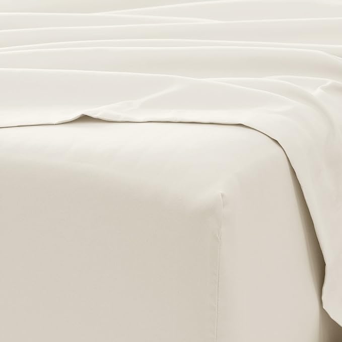 Linen Market Bed Sheets for Queen Size Bed (Ivory) - Sleep Better Than Ever with These Soft and Cooling Queen Sheets - Deep Pocket Fits 16" Thick Beds - 4 Piece Queen Sheet Set - LeafyLoom