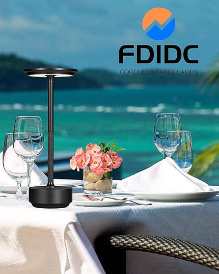 Cordless Table Lamps, LED Battery Powered Rechargeable Portable Touch Battery Operated lamp, Table Light Modern USB Lantern Bedside Lamp, Dining/Bedroom/Bar/Reading Lamp - LeafyLoom