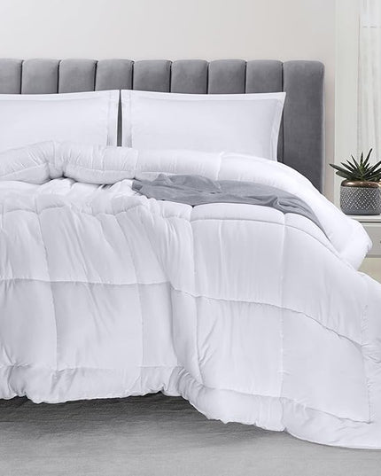 Utopia Bedding Queen Size Comforter Set with 2 Pillow Shams, Bedding Comforter Sets, Down Alternative White Comforter, Soft and Comfortable, Machine Washable (Pack of 4) - LeafyLoom