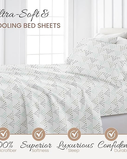 Linen Market 4 Piece California King Bedding Sheet Set (Light Gray) - Sleep Better Than Ever with These Ultra-Soft Cooling Bed Sheets for Your California King Size Bed - Deep Pocket Fits 16" Mattress - LeafyLoom