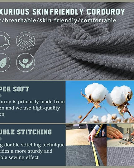 jela Sofa Bed Foldable Mattress Luxury Corduroy, Folding Sleeper Sofa Chair Bed Floor Mattress Floor Couch, Fold Out Couch Futon Mattress for Guest Room, Living Room - LeafyLoom