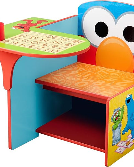 Delta Children Chair Desk With Storage Bin, Sesame Street - LeafyLoom