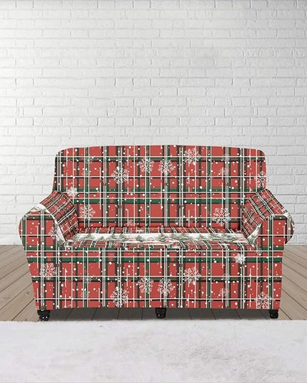 FKELYI Christmas Decorations Sofa Couch Cover Comfortable Furniture Protector Easy Going Stretch Sofa Slipcover with Elastic Bottom M FKELYI