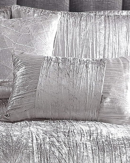 Riverbrook Home Turin Comforter Set, King, Silver, 7 Piece Set - LeafyLoom