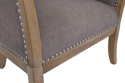 Signature Design by Ashley Engineer Vintage Casual Accent Chair with Nailhead Trim, Brown - LeafyLoom