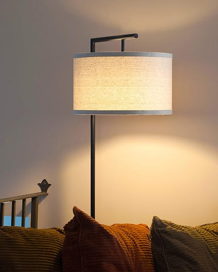 Brightech Montage Modern Floor lamp, LED Floor Lamp for Living Rooms & Offices - Tall Standing Lamp for Bedroom Reading - Corner Pole Lamp for Contemporary Home Decor - Black - LeafyLoom