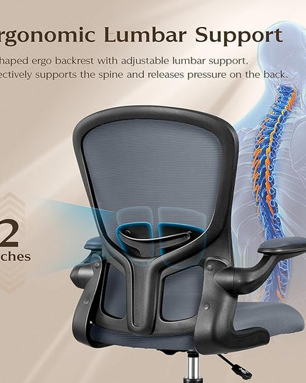 FelixKing Drafting Chair, Tall Office Chairs with Footrest Ring, Home Standing Desk High Chair with Lumbar Support Adjustable Counter Height Ergonomic Swviel Rolling Chairs for Working (Dark Gray) - LeafyLoom