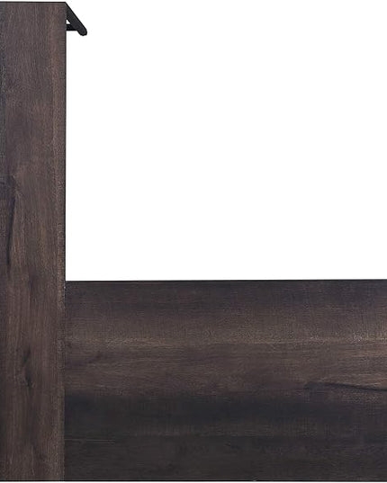 OSP Home Furnishings Contempo L-Shaped Desk, Ozark Ash - LeafyLoom