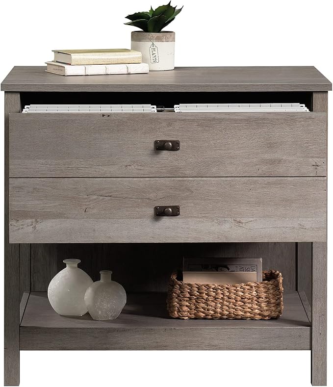 Sauder Cottage Road Lateral File, L: 32.44" x W: 21.81" x H: 29.76", Mystic Oak Finish - LeafyLoom