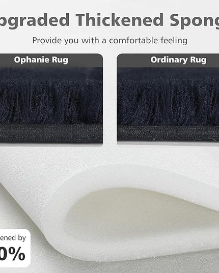 Ophanie Machine Washable Upgrade 4x6 Rugs for Bedroom, Black, Fluffy Shaggy Soft Area Rug, Non-Slip Indoor Floor Carpet for Living Room, Kids Boys Teen Dorm Home Decor Aesthetic, Nursery - LeafyLoom