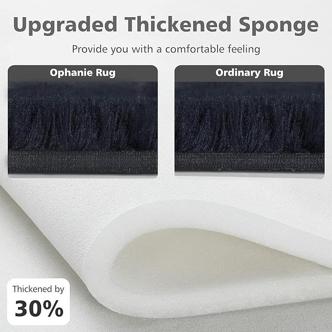 Ophanie Machine Washable Upgrade 4x6 Rugs for Bedroom, Black, Fluffy Shaggy Soft Area Rug, Non-Slip Indoor Floor Carpet for Living Room, Kids Boys Teen Dorm Home Decor Aesthetic, Nursery - LeafyLoom