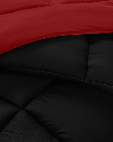 Utopia Bedding Twin Comforter Set Kids with 1 Pillow Sham, Bedding Comforter Sets, Down Alternative Reversible Black/Red Comforter, Soft and Comfortable, Machine Washable - LeafyLoom