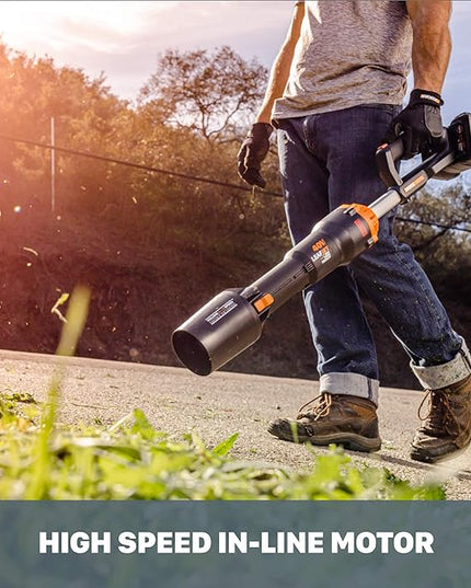 Worx 40V 165MPH 620CFM Cordless Leaf Blower, PowerShare, Brushless Motor, Lightweight - Tool Only - LeafyLoom