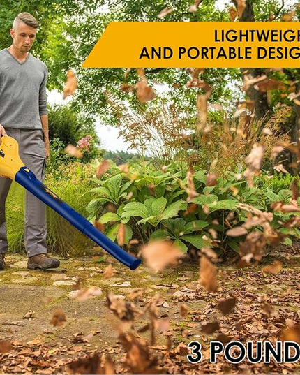 Cordless Leaf Blower, Mellif for 20V Max Lithium Battery (Battery NOT Included) Handheld Electric Jobsite Air Blower 100CFM 110MPH Powerful for Lawn Care | Snow Blow | Yard Clean - LeafyLoom