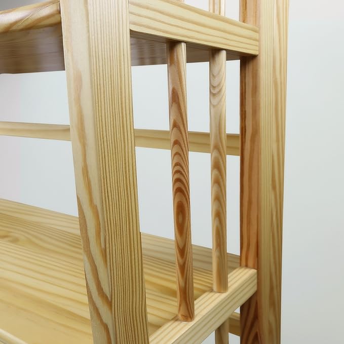 Casual Home 3-Shelf Folding Stackable Bookcase (27.5" Wide)-Natural - LeafyLoom