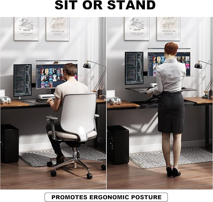 Adjustable Height Standing Desk Whole Piece 71x23 Inch Desktop Home Office Computer Workstation Sit Stand up Desk(71inch)… - LeafyLoom