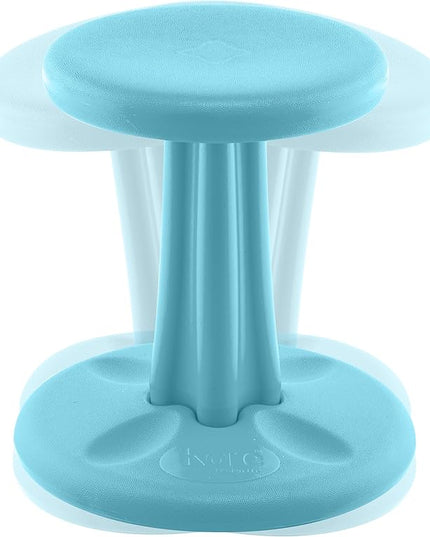 Kore Kids Wobble Chair - Flexible Seating Stool for Classroom & Elementary School, ADD/ADHD - Made in The USA - Age 6-7, Grade 1-2, Pale Blue (14in) - LeafyLoom