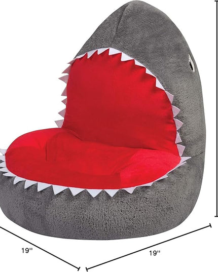 Trend Lab Shark Toddler Chair Plush Character Kids Chair Comfy Furniture Pillow Chair for Boys and Girls, 21 x 19 x 19 inches - LeafyLoom