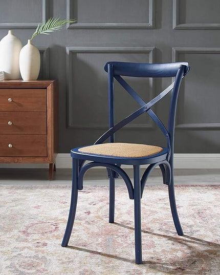 Modway Gear Side, Dining Chair, Midnight Blue - LeafyLoom