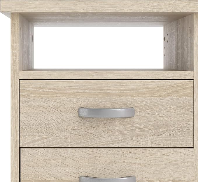 Tvilum, Oak Structure Walden Desk with 5 Drawers - LeafyLoom