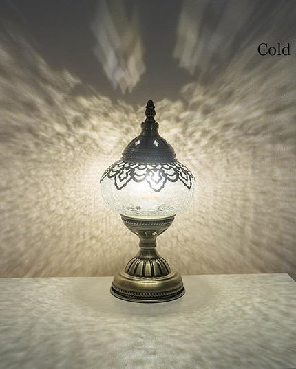 Turkish Mosaic Lamp Bohemian Tiffany Style Moroccan Bedside Lamps for Bedroom - LeafyLoom