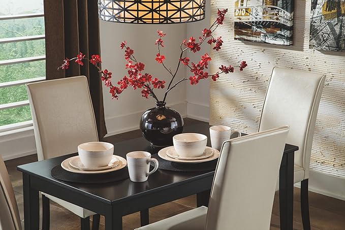 Signature Design by Ashley Kimonte Parsons 19" Dining Room Chair, Set of 2, Ivory - LeafyLoom