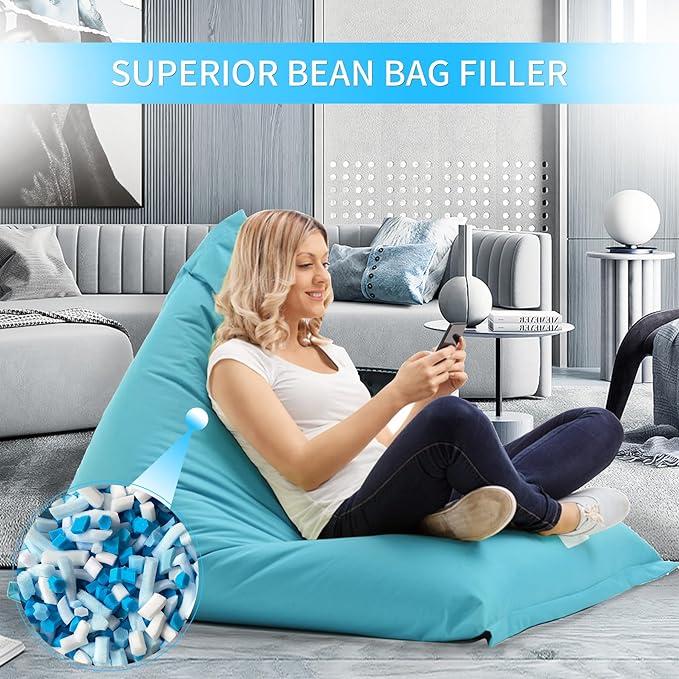 40 LBS Shredded Memory Foam Filling, Bean Bag Filler, Added Gel Particles Comfortable and Soft,Very Suitable for Filling Bean Bags, Pillows,Dog beds, Couch Cushion - LeafyLoom