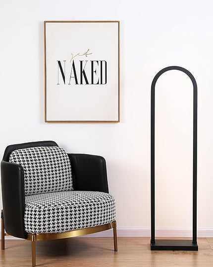 LUCĒ by Mercer Project Modern LED Arched Floor Lamp, Black - LeafyLoom