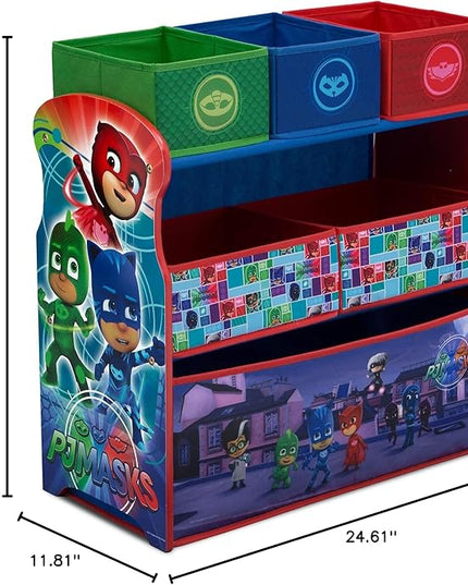 Delta Children Multi-Bin Toy Organizer, PJ Masks - LeafyLoom