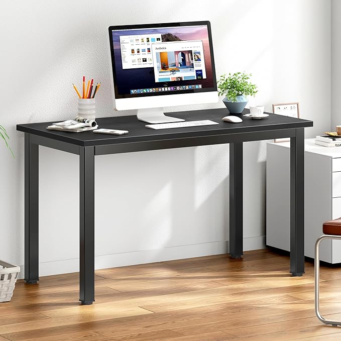 DlandHome 39 inches Small Computer Desk,Writing Table for Small Spaces Study Table Student Laptop Desk Black - LeafyLoom