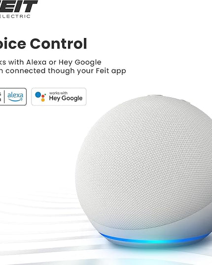Feit Electric A19 Smart LED Light Bulb, 60W Equivalent, Tunable White, Alexa & Google Home Compatible, 2.4 GHz Wi-Fi, 90+ CRI, Non-Dimmable, 800 Lumens, 25,000-Hour Lifetime, OM60/CCT/CA/AG FeitElectricCompany