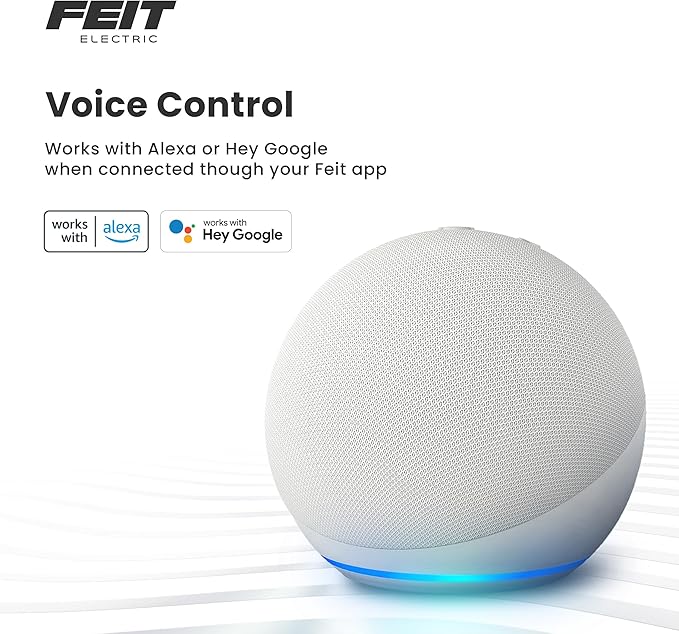 Feit Electric OM60/RGBW/CA/AG Smart WiFi Color Changing and Dimmable, Alexa or Google Assistant, No Hub Required A19 LED Light Bulb, 60W FeitElectricCompany