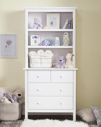 DaVinci Autumn Bookcase/Hutch in White - LeafyLoom
