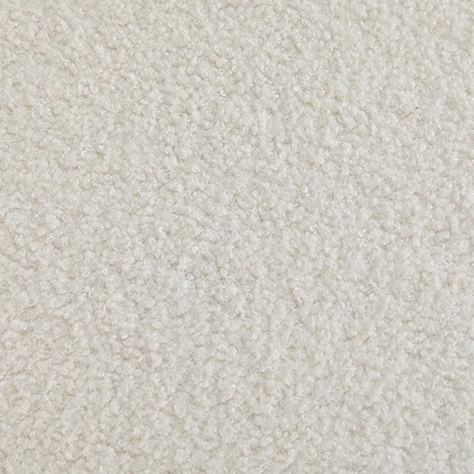 Yaheetech Accent Barrel Chair, Faux Fur Club Chair, Furry Sherpa Elegant and Cozy, Soft Padded Armchair, Suitable for Living Room Bedroom Reception Room Office, Ivory - LeafyLoom