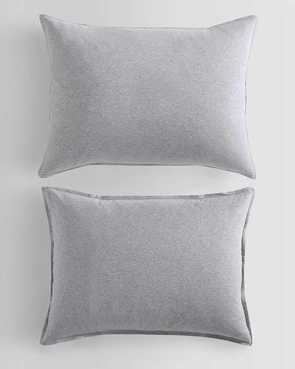 Calvin Klein - Queen Comforter Set, Luxuriously Soft Home Decor, Modern Cotton Melange Jersey Bedding (Grey Blue Heather, Queen) - LeafyLoom