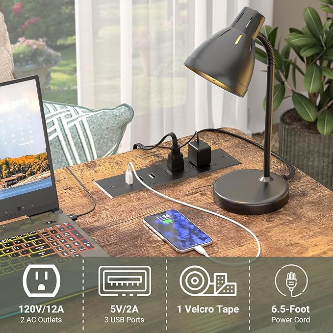 39" Height Adjustable Standing Desk with Power Outlets - Manual Rolling Stand Up Desk with Wheels Small Portable Computer Desk Mobile Laptop Table with Storage Shelves for Home Office, Rustic - LeafyLoom
